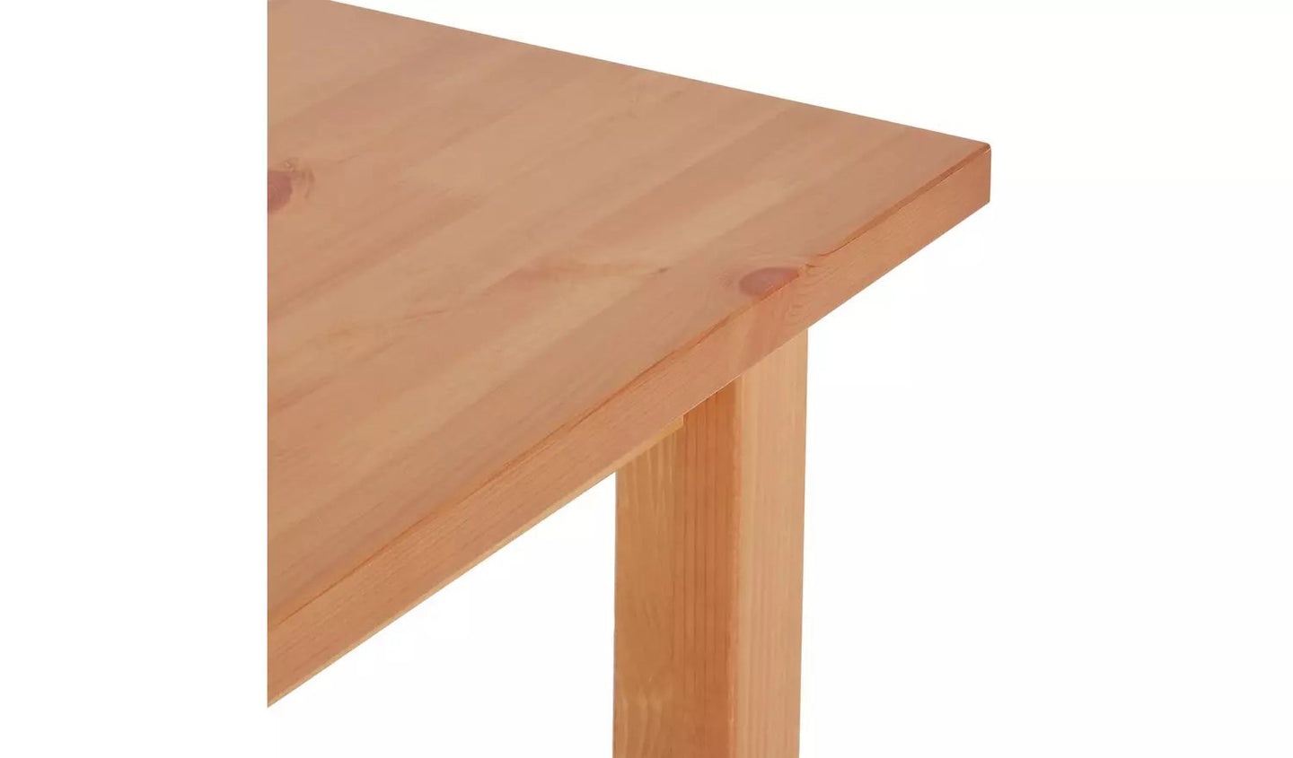 Habitat Ashdon Solid Pine 6 Seater Dining Table - Oak Effect
